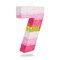 BLUE PANDA Number 7 Pinata, Pink and Gold Foil for Kids Ages 3-14 Birthday Party Decorations, Fiesta, Anniversary Celebration, Small (11.7 x 10 In)